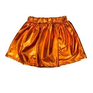 BELLE CHER NWT Orange Metallic Skort, Size Large